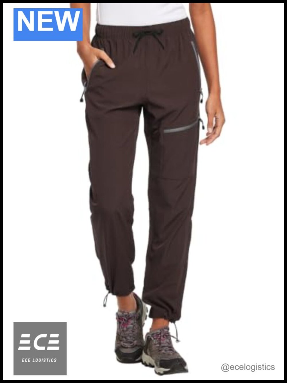 Petite Women's Quick Dry Water Resistant Hiking Cargo Pants UPF 50+